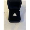 Image 2 : 5.00 CT GRA CERTIFIED ROUND BRILLIANT CUT MOISSANITE STONE VVS D COLOR SET IN CENTER WITH 14 ROUND B