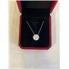 Image 2 : 5.00 CT TW GRA CERTIFIED ROUND BRILLIANT CUT MOISSANITE STONE 925 STERLING SILVER PENDANT W/ 26 ROUN