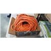 Image 1 : AS NEW ORANGE 100FT LIFE SUPPLY HEAVY DUTY INDOOR OUTDOOR 3 WIRE GROUNDED LIGHTED EXTENSION, 10AWG