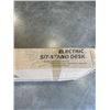 Image 2 : TECHORBITS ELECTRIC SIT TO STAND BLACK FRAME WITH WOOD BUTCHER BLOCK TEXTURE