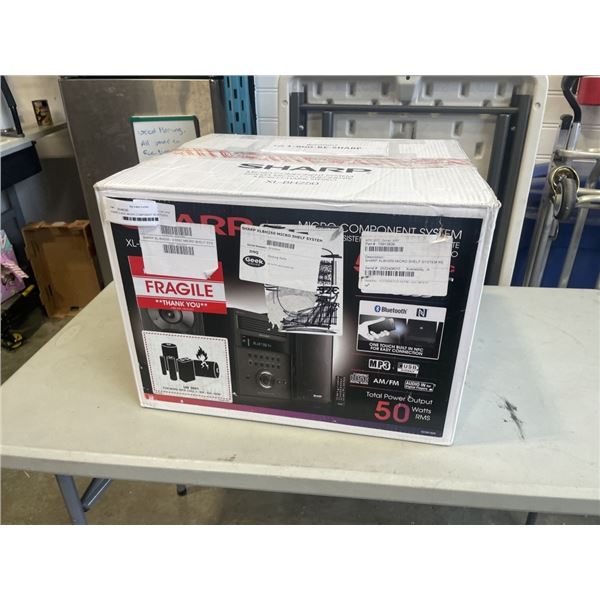 SHARP 5-DISC MICRO COMPONENT BLUETOOTH SPEAKER SYSTEM - TESTED WORKING, RETAIL $339
