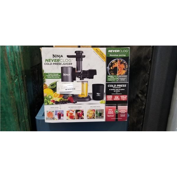 NINJA NEVER CLOG COLD PRESS JUICER - TESTED WORKING, RETAIL $189