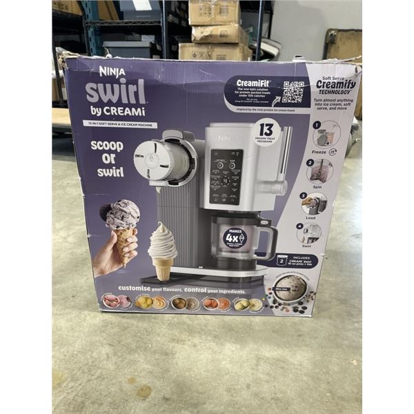 NINJA CREAMI SWIRL ICE CREAM MAKER - TESTED WORKING, RETAIL $429