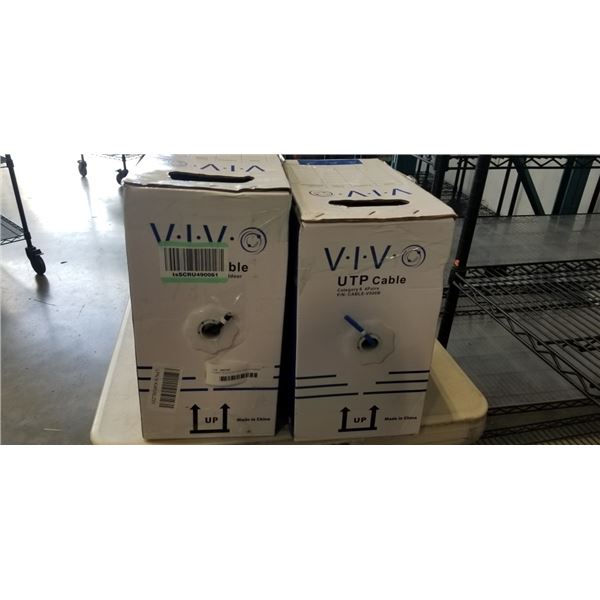 2 500FT ROLLS OF VIVO CAT6 ETHERNET CABLE