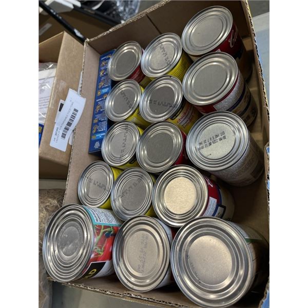 3 BOXES OF NON PERISHBLE FOOD ITEMS, TEA, ETC