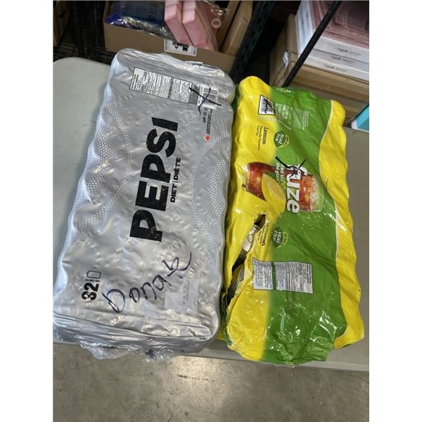 2 CASES OF 32 PACKS DIET PEPSI  AND FUZE SOME ARE MISSING