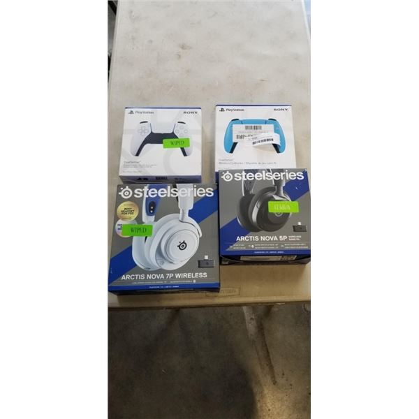PS5 DUAL SENSE CONTROLLERS AND GAMING HEADSETS STORE RETURNS UNTESTED
