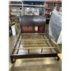Image 1 : MODERN QUEENSIZE BEDFRAME. DARK FINISH.