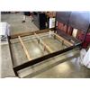 Image 4 : MODERN QUEENSIZE BEDFRAME. DARK FINISH.