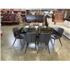 Image 1 : MODERN END EXTENSION TABLE, GLASS TOP, METAL BASE. 64" LONG, 36" WIDE, 30" TALL SIDE