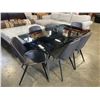 Image 2 : MODERN END EXTENSION TABLE, GLASS TOP, METAL BASE. 64" LONG, 36" WIDE, 30" TALL SIDE