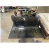 Image 5 : MODERN END EXTENSION TABLE, GLASS TOP, METAL BASE. 64" LONG, 36" WIDE, 30" TALL SIDE