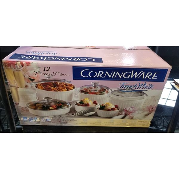NEW SEALED 12PC CORNING WARE FRENCH WHITE BAKING SET
