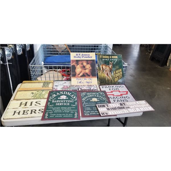 12 METAL SIGNS