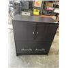 Image 1 : BLACK 2 DOOR AND 1 DRAWER CUPBOARD