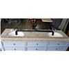 Image 2 : 72INCH DOUBLE VANITY W/ STONE TOP AND FAUCETS