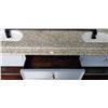 Image 6 : 72INCH DOUBLE VANITY W/ STONE TOP AND FAUCETS