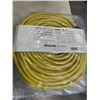 Image 2 : AS NEW YELLOW 200FT LIFE SUPPLY HEAVY DUTY INDOOR OUTDOOR 3 WIRE GROUNDED LIGHTED EXTENSION, 10AWG