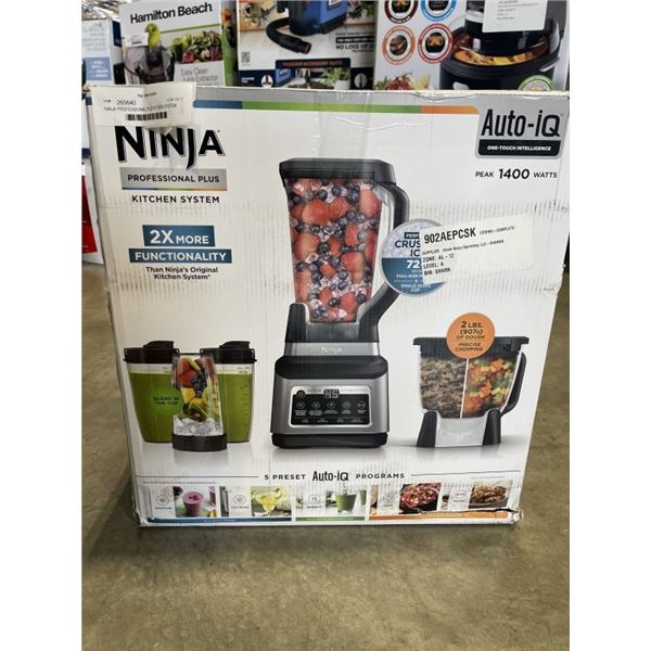 NINJA PROFESSIONAL PLUS KITCHEN SYSTEM WITH AUTO-IQ, 1400W, 72 OZ CAPACITY - TESTED WORKING, RETAIL 