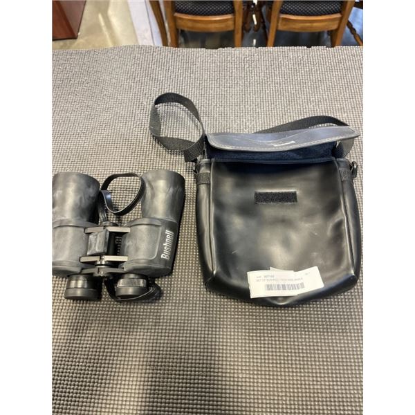 SET OF BUSHNELL 10X50 WIDE ANGLE BINOCULARS IN SOFT CASE