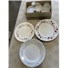 Image 1 : ANTIQUE BAYERN CHINA TEA CUPS, AND ASOSRTED ANTIQUE CHINA DINNER PLATES