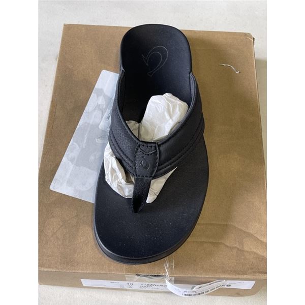 NEW OLUKAI MAHA BLACK / BLACK  SIZE MENS 10