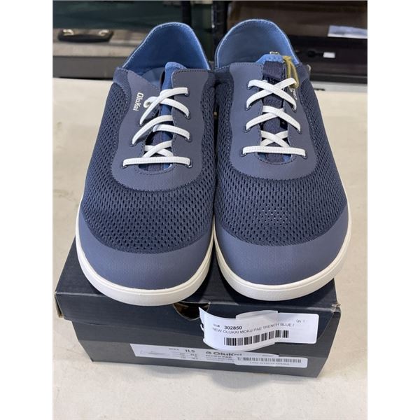 NEW OLUKAI MOKU PAE TRENCH BLUE / OFF WHITE MENS SIZE 11.5 RUNNERS
