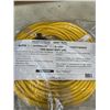 Image 2 : AS NEW YELLOW 200FT LIFE SUPPLY HEAVY DUTY INDOOR OUTDOOR 3 WIRE GROUNDED LIGHTED EXTENSION, 12AWG