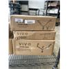 Image 1 : VIVO PNUEMATIC ARM DUAL MONITOR MOUNT WITH VIVO DUAL MONITOR STAND AND VIVO TRIPLE DESK MOUNT