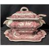 Image 2 : Mason’s Vista Ironstone Soup Tureen with Lid, 8 Soup Bowls/Plates and Ladle