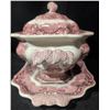 Image 6 : Mason’s Vista Ironstone Soup Tureen with Lid, 8 Soup Bowls/Plates and Ladle