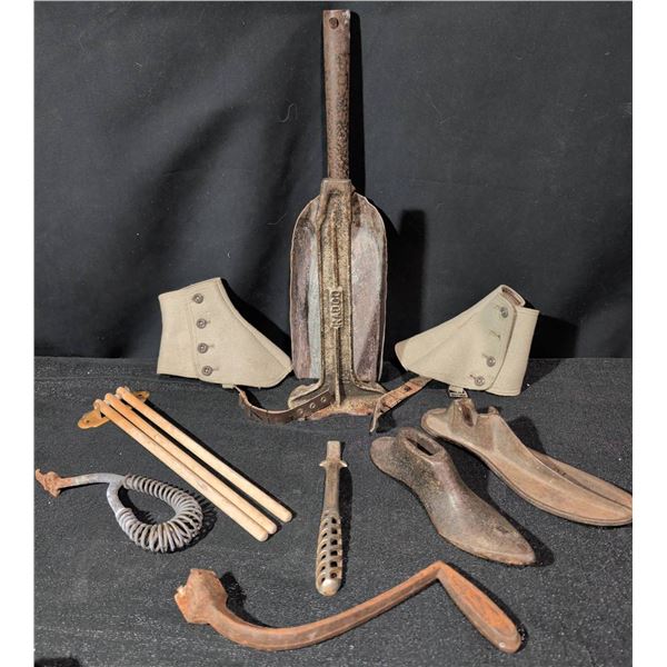 Antique Finds – Shoe Forms, and Accessories, Including ‘Ranco’ Shovel
