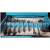 Image 5 : 1847 Rogers Bros. Silverplate Flatware Set with Wooden Case
