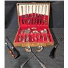 Image 1 : Silver-Plated Flatware by WM Rogers & Son and Others in Wooden Case