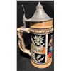 Image 6 : Vintage German Beer Steins w/ Pewter Lid & Vogue Playing Cards
