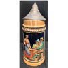 Image 7 : Vintage German Beer Steins w/ Pewter Lid & Vogue Playing Cards