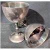 Image 7 : Viking Plate Silver-Plated Desk Set, Candleholder, and Goblets