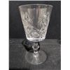 Image 3 : 16 Clear Cut Crystal Chalices with Etched Starburst Pattern
