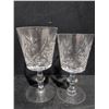 Image 5 : 16 Clear Cut Crystal Chalices with Etched Starburst Pattern