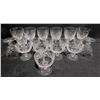 Image 1 : 12 Crystal Stemware Glasses With Geometric Cut Design