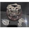 Image 6 : Decorative Ceramic, Crystal, and Metal Pieces Including Crown Ducal China