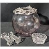 Image 8 : Decorative Ceramic, Crystal, and Metal Pieces Including Crown Ducal China