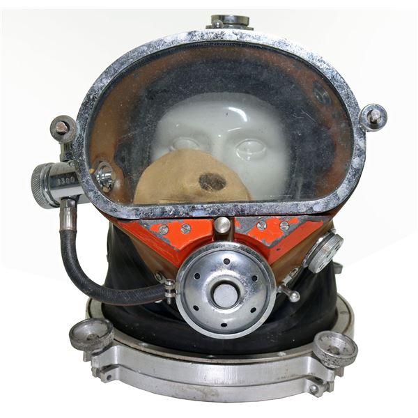 Rare French COMEX Diving Band Mask With Hood and Neck Ring