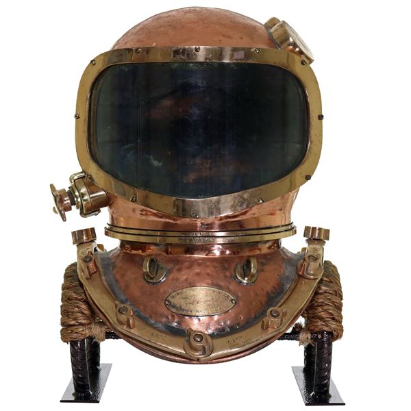 Unusual Morse Diving Equipment Model 15 Style 12 Bolt Helmet