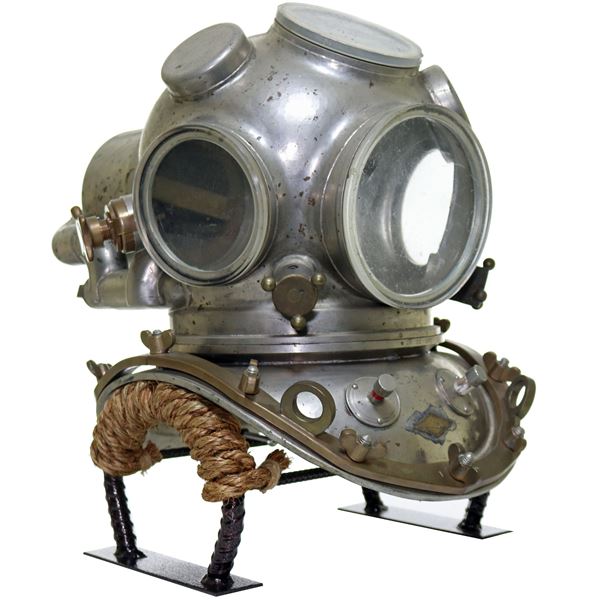 Rare Yokohama International Divers Santa Barbara Helium Diving Helmet