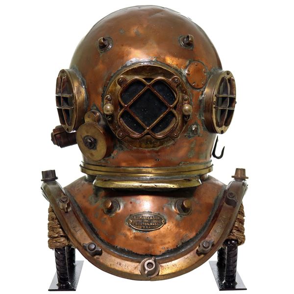 1918 AJ Morse & Son Antique Diving Helmet Copper & Brass