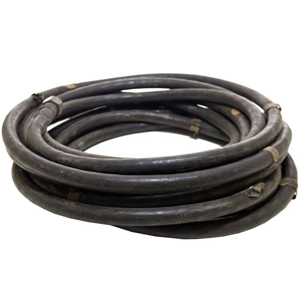 Antique Black Rubber Divers Air Hose 50 Feet