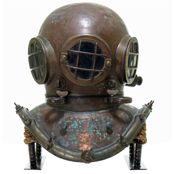 1800s Alfred Hale Neck Feed Antique Diving Helmet