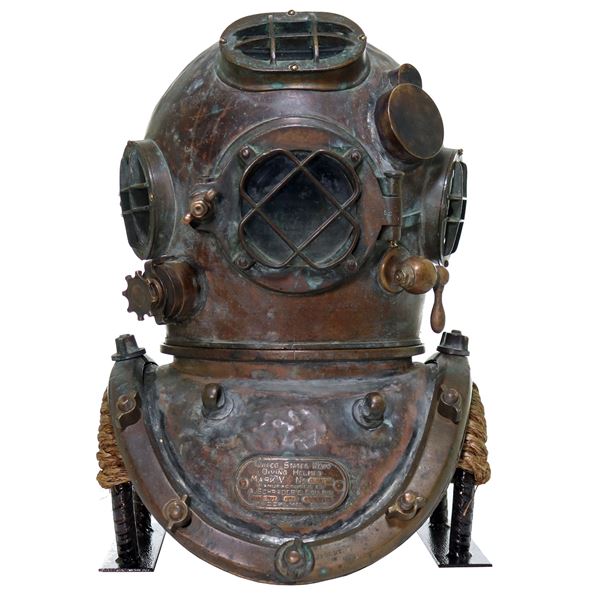 1917 US Navy Mark V Diving Helmet A. Schrader’s Son #82