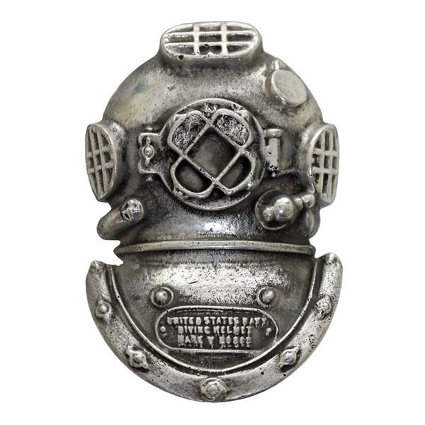 United States Navy Mark V Diving Helmet Aluminum Plaque
